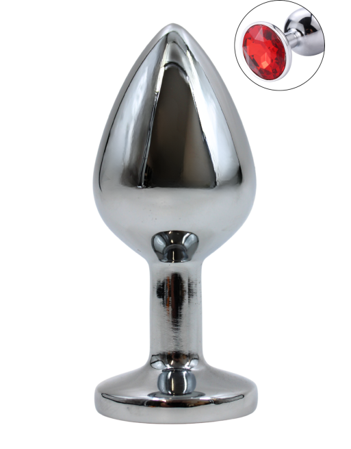 Plug Bijou en Aluminium – Cœur Rouge Taille M Plug Bijou en Aluminium – Cœur Rouge Taille M
