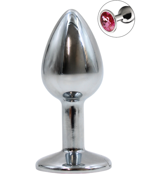 Plug Bijou en Aluminium – Cœur Rose Taille S Plug Bijou en Aluminium – Cœur Rose Taille S