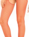 Bodystocking rouge filet ouvert devant et derrière