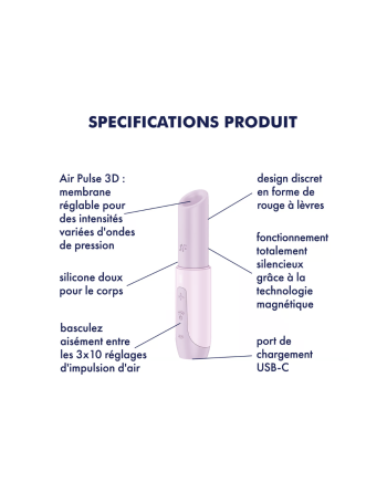 Stimulateur clitoridien de voyage Secret Kiss Satisfyer - CC597869