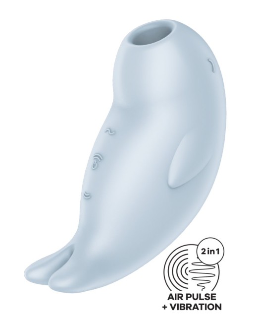 Stimulateur de clitoris vibration et air pulsé USB bleu Seal You Soon Satisfyer - CC597851 Stimulateur de clitoris vibration et air pulsé USB bleu Seal You Soon Satisfyer - CC597851