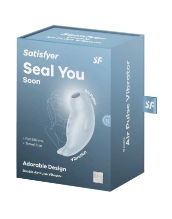 Stimulateur de clitoris vibration et air pulsé USB bleu Seal You Soon Satisfyer - CC597851