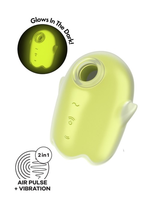 Stimulateur de clitoris fluorescent vibration et air pulsé USB vert Glowing Ghost Satisfyer - CC597852 Stimulateur de clitoris fluorescent vibration et air pulsé USB vert Glowing Ghost Satisfyer - CC597852
