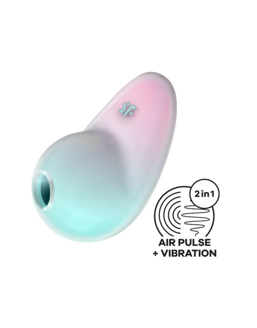 Stimulateur clitoridien par onde de pression sans contact et par vibration USB vert et rose, Pixie Dust Satisfyer - CC597837 Stimulateur clitoridien par onde de pression sans contact et par vibration USB vert et rose, Pixie Dust Satisfyer - CC597837